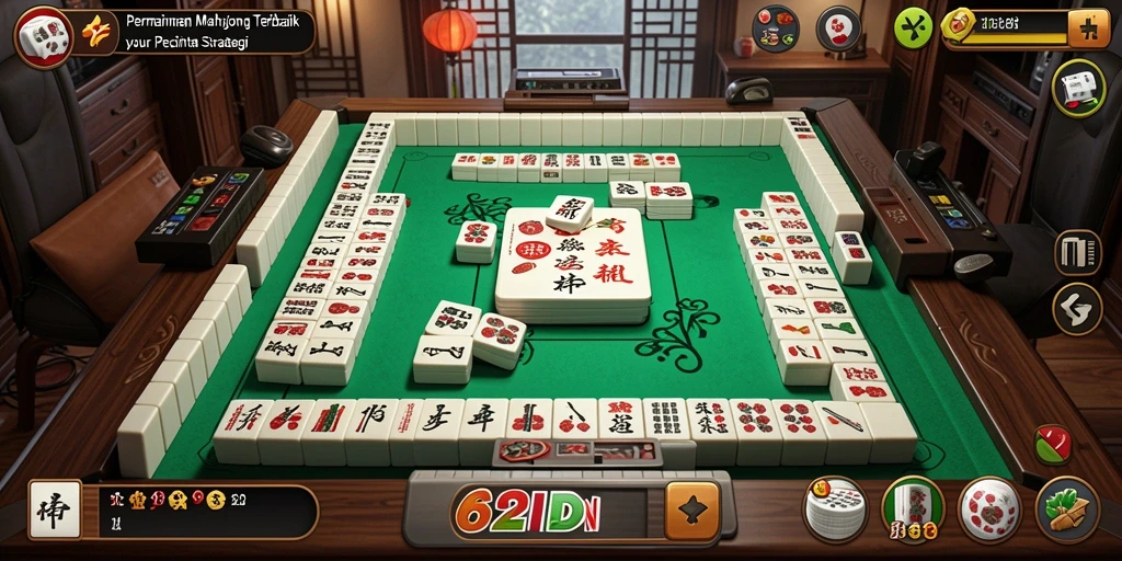 Tampilan gameplay Mahjong yang seru dan menarik di 62IDN.