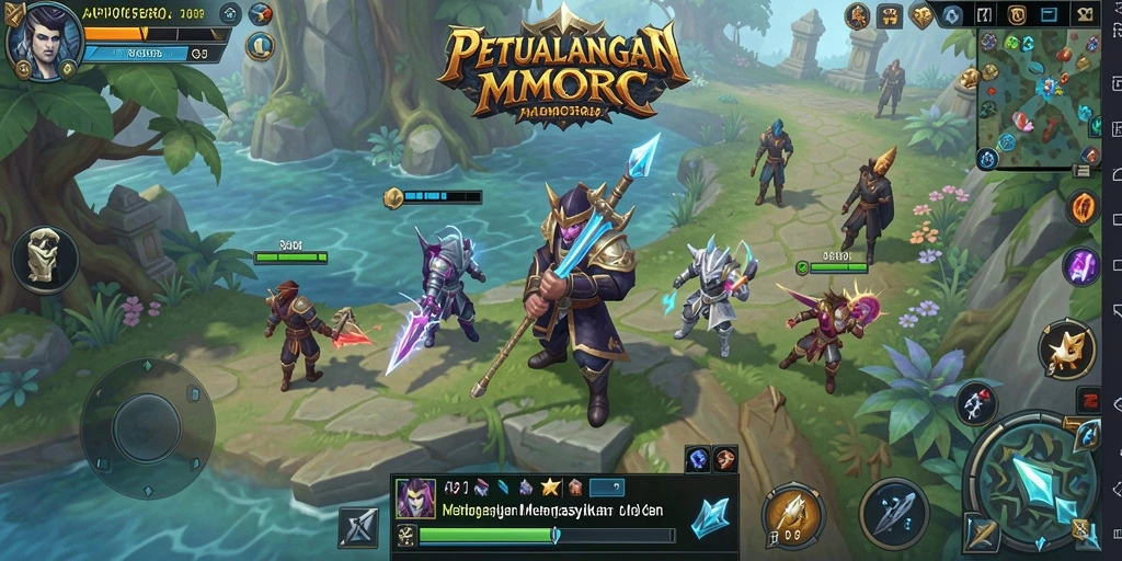 Screenshot utama API5000 menampilkan aksi gameplay MMORPG yang seru.