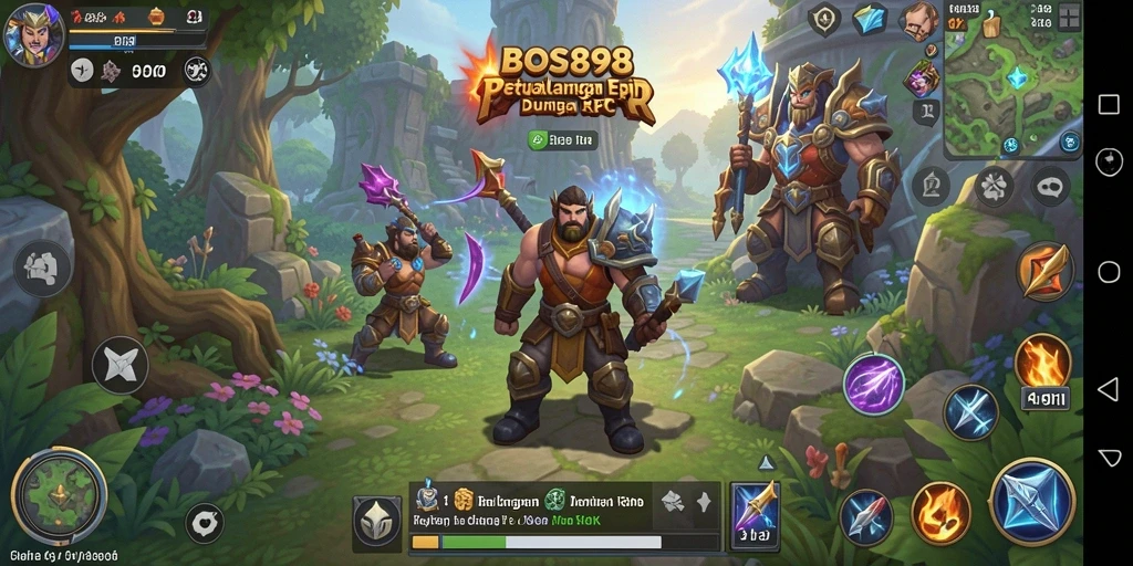 Tampilan gameplay menampilkan petualangan seru dalam dunia RPG yang kaya.