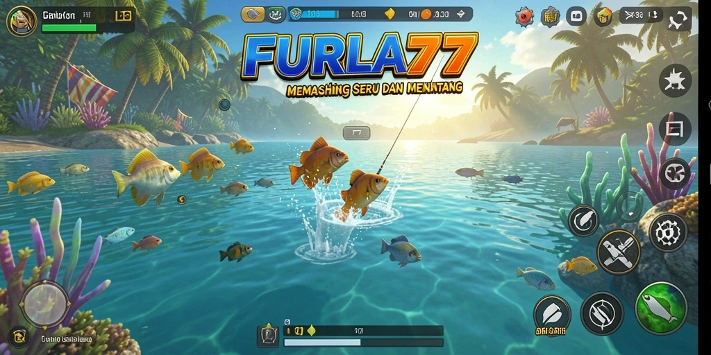 Tangkapan ikan besar di FURLA77 saat gameplay berlangsung.
