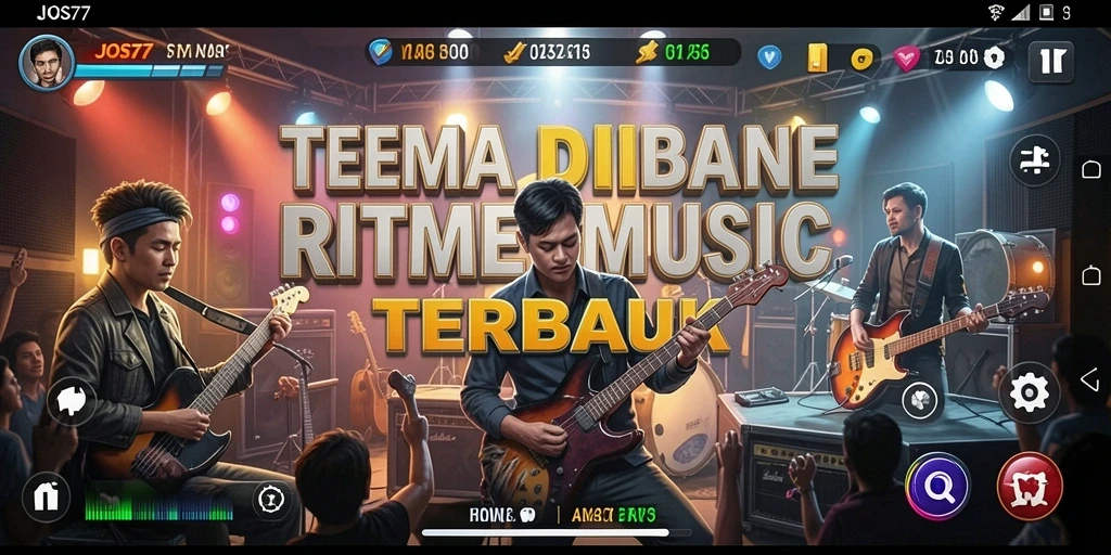 Tampilan gameplay <strong>JOS77</strong> dengan beragam instrumen dan lagu yang menarik.
