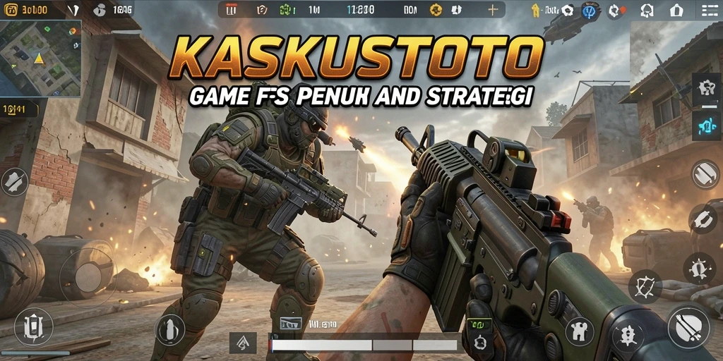 Screenshot KASKUSTOTO menampilkan pertempuran intens antara tim di peta luas.