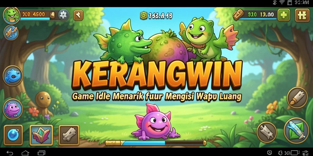Tampilan gameplay KERANGWIN menampilkan kerang yang beragam dan menarik.