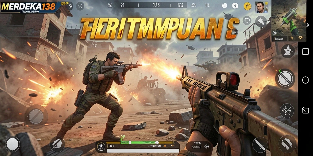 Tampilan gameplay intens di MERDEKA138 dengan aksi yang menegangkan.