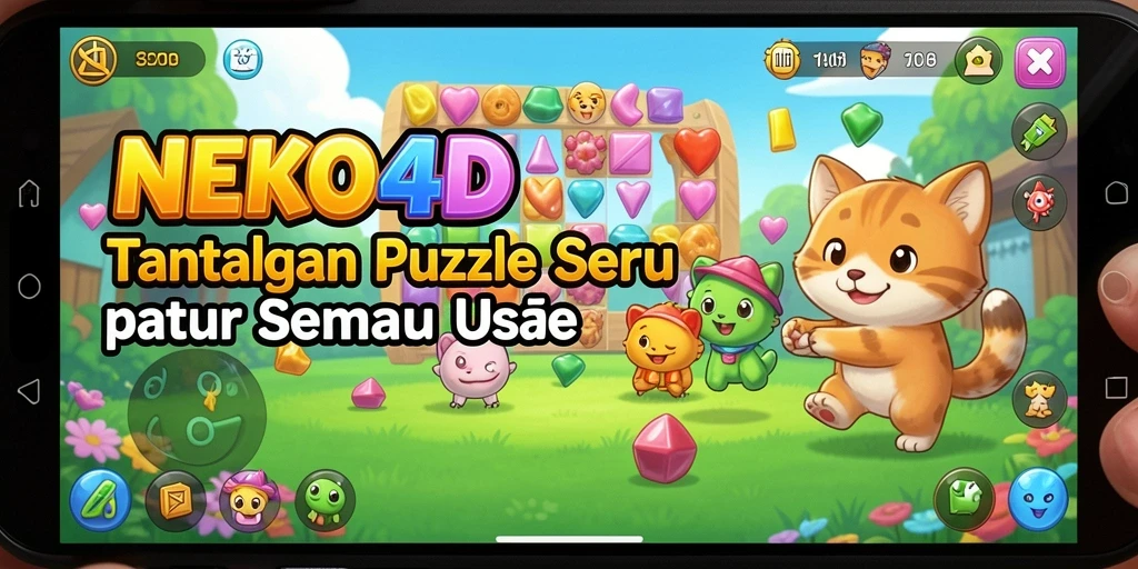 Tampilan gameplay NEKO4D dengan teka-teki menantang.