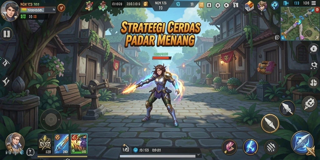 Gameplay NOX123 yang menegangkan dan strategi mendalam.