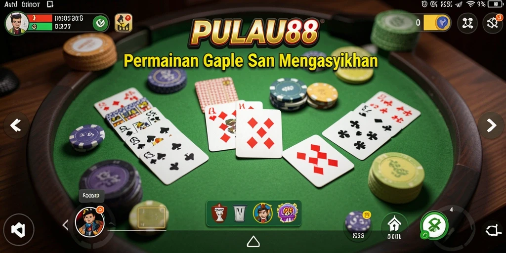 Tampilan gameplay menarik saat bermain Gaple di PULAU88.