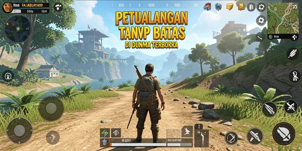 Gameplay RAJABUAYA89 yang menampilkan eksplorasi dunia terbuka.