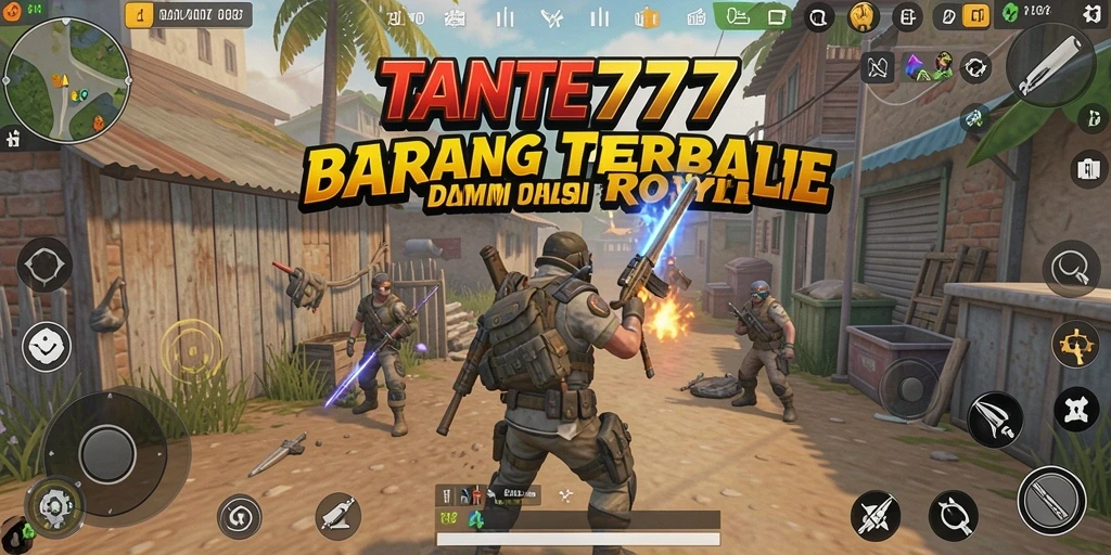 Gameplay seru dan mendebarkan dalam TANTE777 Battle Royale.