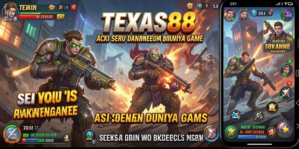 Tampilkan aksi mendebarkan dalam game TEXAS88 dengan grafis menawan.