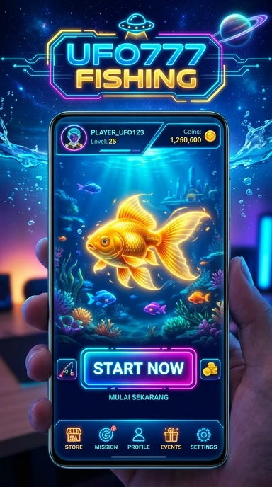 Screenshot aplikasi ufo777 menunjukkan berbagai kategori aplikasi.